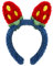 Oblique Unique® Erdbeer Haarreifen Süße Plüsch Erdbeeren Rosa Blau Haarreif für Fasching Karneval Motto Party Kostüm Accessoire (Blau)
