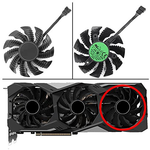 LiFBeauTiFuL New 82MM T128015SU Cooler Fan Replacement Compatible For Gigabyte GeForce RTX 2070 2080 SUPER Gaming RTX 2080Ti Graphics Video Cards Fans perfection (Blade Color : Fan - C)