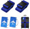 Koffergurt Kofferanhänger Set, 2 Stück gepäckband mit 2 Stück Gepäckanhänger Set, Kofferband Gurt Personalisierte Identifikation für Schnell erkennen Gepäck Reisetasche Koffer (Navy blau)