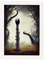 Nacnic Oboe im T. Burton Stil. Illustrationen von Jobs und Berufen, inspiriert von Burtons Dark und Goth Kunst. Innenarchitektur und Dekoration. A3 weißer Rahmen.