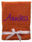 KIDDI-MEDIA Handtuch mit personalisierter Bestickung wie z.B. Name / 100x50cm – in Premium Qualität | 500 g/m² | 100% Baumwolle Frottier (50 x 100 cm, Orange)