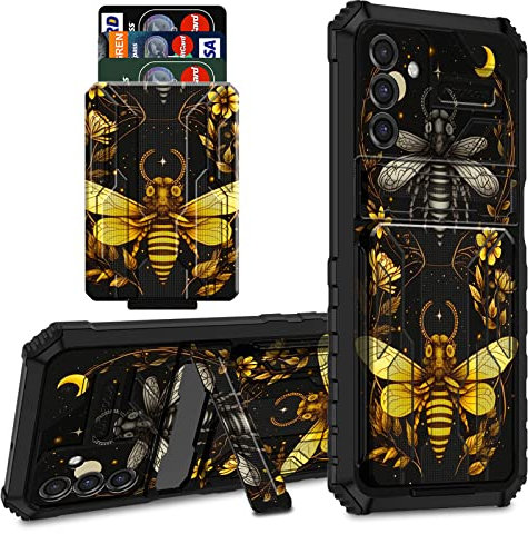CGFGHHUY Étui portefeuille pour Samsung Galaxy A34 5G 6,6 de 2023 avec porte-cartes de crédit et béquille, double couche en polycarbonate rigide, TPU souple, pour Samsung Galaxy A34 5G 6,6 de 2023