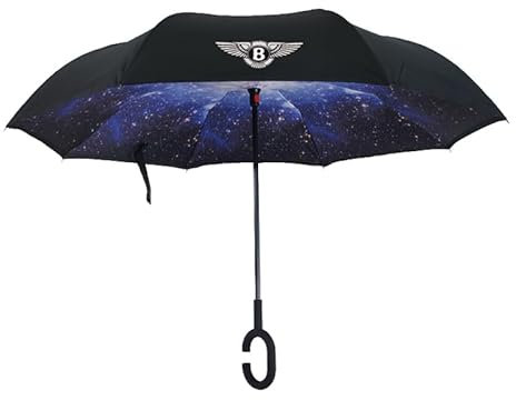 BAUFAS Regenschirm, Für Bentley Mulsanne Continental Flying Bentayga Continental GT Faltender UV-Regenschirm Sonne und Regen