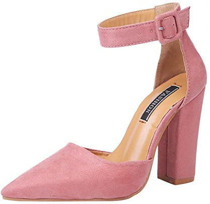 Scarpe Donna Tacco Sposa Cerimonia Pelle Scarpe Cerimonia Chiusi Davanti Tacco Basso Casual Scarpe Decolte Eleganti Comodi Decollete Pianta Larga Sexy Scarpe Tacco con Tacco