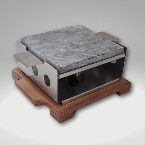 Piedrasar Piedra para Asar carne de 20x20 cm- Piedra Volcánica para Carne- Plancha para Carne- Modelo R Roble 20x20