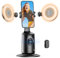 Auto Face Tracking Tripod mit 2 Selfie Licht, 360 ° Drehbar Handyhalterung für Smartphone, Smart Tracking Automatisch Gimbal Stabilisator for Vlog, Streaming, Video, Keine App, Gestensteuerung