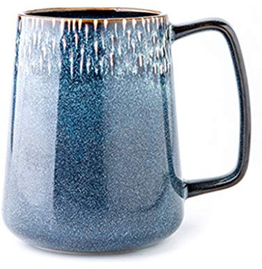 ESOUY Tasses en Porcelaine en céramique, pour café, thé, Moka et Boissons Chaudes, Tasses en céramique créatives, Grandes, à l'ancienne, Nuit, étoile, Tasse à thé (Couleur : A)