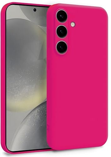 MyGadget Hülle für Samsung Galaxy S24 Plus - Zweilagige Handyhülle mit Kameraschutz - Cover mit Innenfutter & Silikon außen - Pink