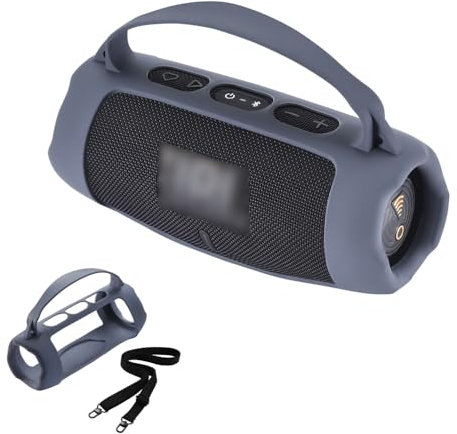 Silicone Case for JBL Charge 5 Wi-Fi/Charge 5 Portable Bluetooth Speaker, Protective Sleeve with Handle and Shoulder Strap Wireless Speakers Accessories (Blue)