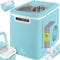 KESSER® Eiswürfelbereiter | Eiswürfelmaschine Edelstahl | Ice Maker | 12 in 24h | Zubereitung in 7 min | 2,2 Liter Wassertank | 2 Eiswürfel-Größen | LED-Display | Selbstreinigungsfunktion mit Zubehör