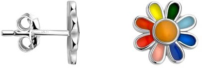 SOFIA MILANI - Pendientes para Mujeres en Plata de Ley 925 - Pendiente de Botón de Flor - E2518