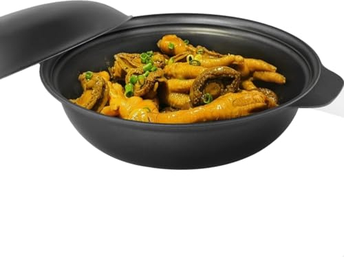 LRTYZBD Small Non-Stick Wok with Wok Lid, Cast Iron Wok Pan Chinese Claypot Casserole for Single or Multiple People, Small Mini Wok,-16cm