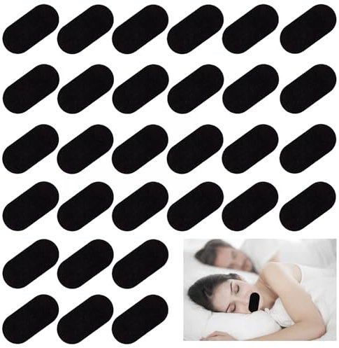 30 Stück Mundpflaster gegen schnarchen, Anti Schnarch Schnarchen Stopper, Mouth Tape for sleeping, Schwarz