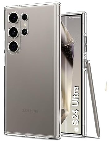Crystal Clear for Samsung Galaxy S24 Ultra Case [Never Yellow] [Military Grade Protection] Shockproof Protective Phone Case Transparent Thin Slim Cover for Samsung S24 Ultra 6.8''