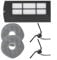 Replacement Accessories Kit for Eufy Clean X9 Pro Robot Vacuum Cleaner Spare Parts, 2 Side Brush,1 Filter,2 Mop Cloth Pad