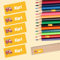 Namensaufkleber für Stifte & Lineal (35 Sticker) – Aufkleber mit Name und Feuerwehr für Schulstifte oder Geodreieck – Ideal für Schule und Kindergarten – Spülmaschinenfest, 30 x 13 mm