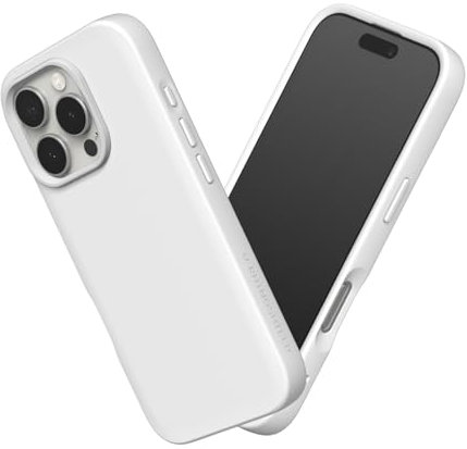 RHINOSHIELD SolidSuit Case Compatible with [iPhone 16 Pro Max] | Shock Absorbent Slim Design Protective Cover with Premium Matte Finish, Camera Control Cutout Design - Classic White