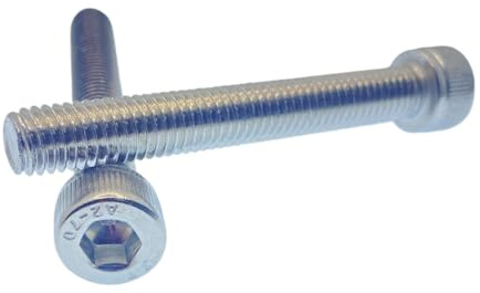 M8 x 60mm Allen Socket Head Cap Screws (10pk) - ISO 4762 A2-70 Stainless Steel Allen Hex Drive Machine Screws - Full Thread Metric Fasteners for DIY, Engineering, 3D Printing M2 M3 M4 M5 M6 M8 (10pk)