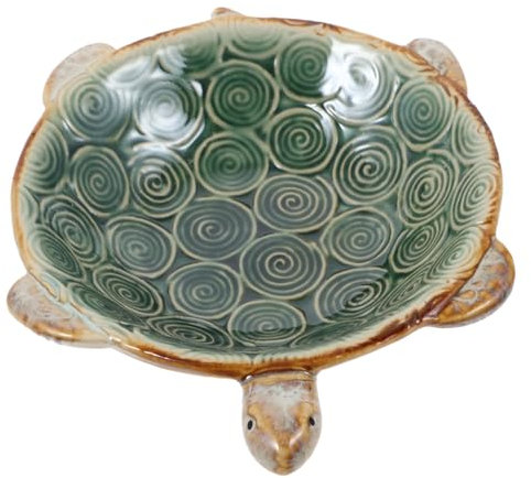 SAFIGLE Ceramic Jewelry Container Ceramic Tray Small Jewelry Tray Dark Green Ceramics Ring for