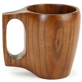 WUERMU Tasse à eau en bois, tasse à café en bois, tasse de camping, tasse à thé, tasse à boire, 275 ml, fabrication artisanale en bois massif.