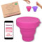 Sterilizzatore Coppa Mestruale. Bicchiere sterilizzatore coppetta mestruale e disco mestruale, sterilizzatore microonde silicone medico di grandi dimensioni, 200 ml, pieghevole
