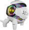 Portable Robot Bluetooth Speaker with RGB Lights, Wireless Speaker Phone Holder with Alarm Clock Deep Bass Loud Stereo Sound Bluetooth 5.1 TWS Pairing Support TF Card AUX Input FM Radio (White)