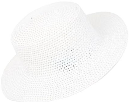 Ubxvamm Sombrero de paja tejido para playa, sombrero de sol, sombrero de sol, elegante sombrero de borde ancho para accesorios de moda personalizables