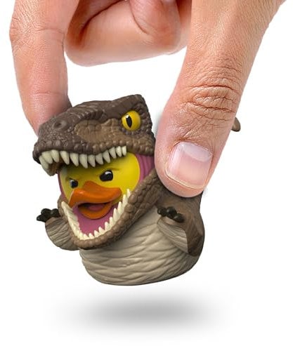 TUBBZ Mini: Jurassic Park - Velociraptor als Cosplay-Gummiente Vinyl-Figur
