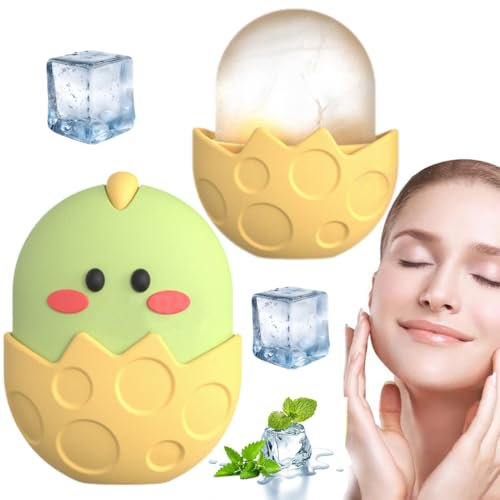 Eiswürfel Gesicht, Facial Eisroller, Ice Roller, Silikon Eis Gesichtsroller, Ice Face Roller for Face, Eis Roller für Anti-Aging Falten Straffen Dunkle Ringe Reduzieren