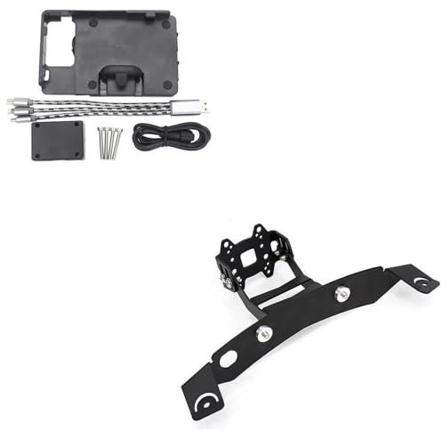 GTGJFJKW Für B&MW K 1200 1300 GT K1200GT 2006- K1300GT Motorrad Handyhalterung GPS-Halterung Navi-Halterung Winkelverstellbar Zubehör(4)