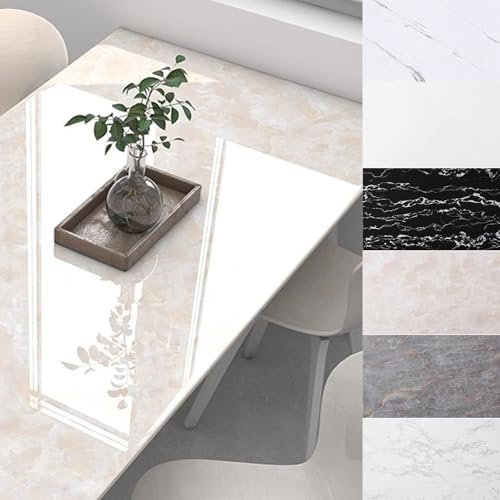 Rotolo di plastica adesiva effetto legno, Pellicola for mobili in PVC impermeabile, pellicola for la conservazione dei tavoli, tovaglia effetto marmo, pellicola adesiva decorativa(Marmorfolie 03,60x30