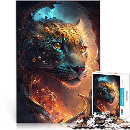 Schwierig Schwer Leopard Gepard Jaguare Puzzle 1000 Teile für Erwachsene 26x38cm Geschenke für Freunde und Familie für und ab 14 Jahren