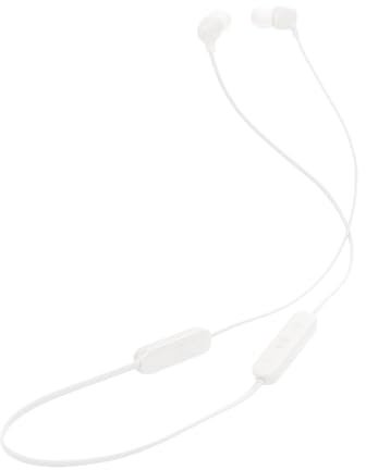 JBL Tune 135BT, Bluetooth Wireless In Ear Kopfhörer, Weiß | Verwicklungsfreies Kabel und Kraftvoller Bass, 25 Stunden Akkulaufzeit, Universell Einsetzbar, Fernbedienung/Mikrofon