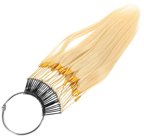 UKCOCO 30 piezas Muestras Cabello Humano para Salón Coloración Cartas Colores Reales Test de Tinte Análisis Profesional