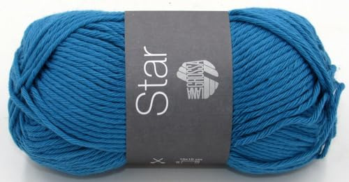 LANA GROSSA Star | Topflappen-Baumwolle | Handstrickgarn aus 100% Baumwolle | 50g Wolle zum Stricken & Häkeln | 90m Garn FB 124