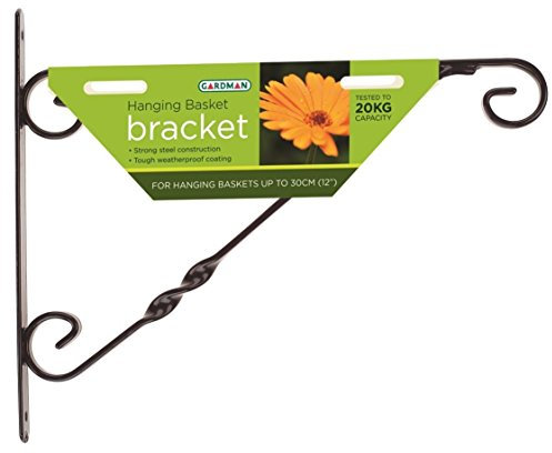Gardman 03015 Standard Hanging Basket Bracket, Black, 30 cm, 12-Inch