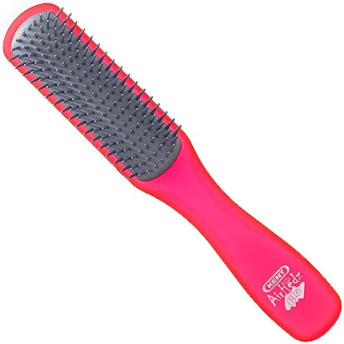Kent AirHedz Glo Flat 9 Row Brush Strawberry