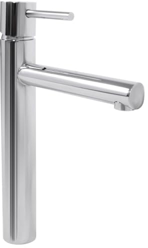Rea Waschtischarmatur TESS HAUT Wasserhahn Bad Badarmatur aus Messing Armatur für Waschbecken Badezimmer Mischbatterie Waschbecken Einhebel (Chrom)