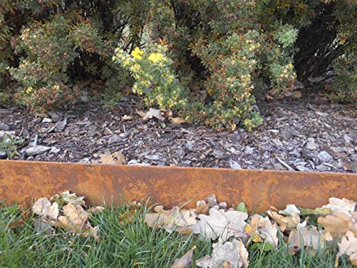 1 Meter Stück 18 cm hoch Rasenkante Edelrost Mähkante Metall Beeteinfassung Edelrost rost