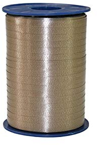 Creative Discount Kräuselband / Geschenkband, Taupe, B: 5mm L: 500m