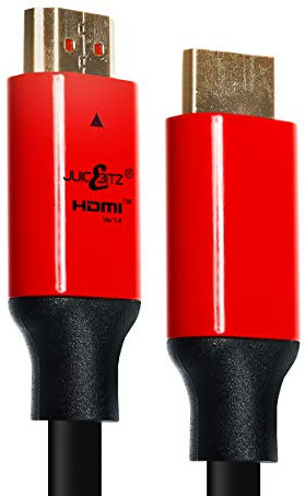JuicEBitz 4K HDMI Cable 1M with Ethernet, Premium Series High Speed HDMI 4k/30fps. 1.4 HDMI Lead. HDMI to HDMI Cable, Compatible with Xbox, Playstation, Sky, Projector + More. 1M Long HDMI, Black