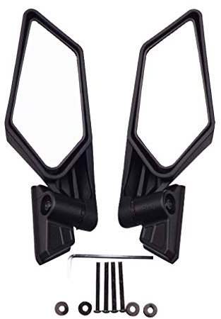 GOOFIT rückspiegel Motorrad Lenker 44mm universal 2 stücke Ersatz für utv RZR Maverick x3 2017 2018 ATV Quad schwarz