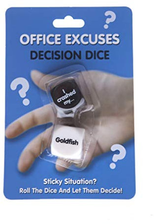 Boxer Gifts Office Excuses Würfel | Lustiges Büro-Humor Schreibtisch-Zubehör | Geschenk für einen faulen Kollegen | tolles Wichtelgeschenk