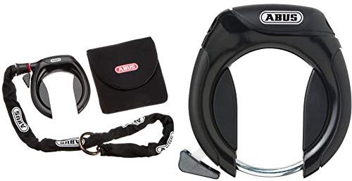 Abus 11263-8 Fahrradschloss 4960 Lh Nkr Set+chain 6ks/85+ St4850, schwarz & Fahrradschloss 4960 Lh Nkr Vorhängeschloss, schwarz, One Size
