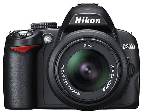 Nikon D3000 10.2MP Digital SLR Camera with 18-55mm f/3.5-5.6G AF-S DX VR Nikkor Zoom Lens (Renewed)