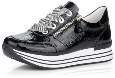 Remonte Damen D1302 Halbschuhe, schwarz, 45 EU