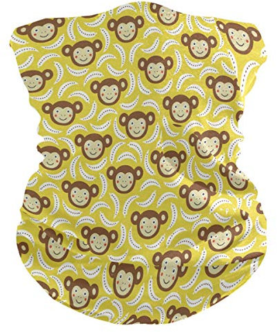 Süße Freude AFFE Banane Gesichtsmaske Schlauchtuch Kopftuch Stirnband Bandanas Kopfbedeckung Halstuch Gesichtsschal Für Männer Frauen Den Sport
