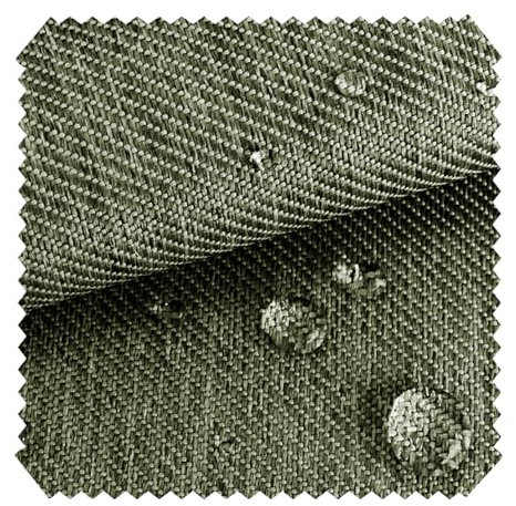 NOVELY® Oxford 350D Outdoor-Stoff im Leinen-Look - Mélange Polsterstoff - Wasserabweisende Meterware 1lfm (26 Oliv Pastell)