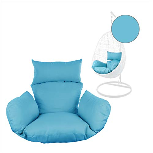 Kideo® Sitzkissen für Hängesessel, Swing Chair Kissen, Ersatzkissen, Wechselkissen, waschbar, 2-teilig, blau, einfarbig (Nest, 5050 Sky Blue)