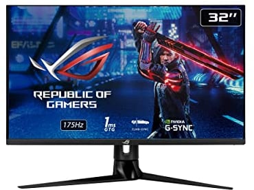 ASUS ROG Swift PG329Q Gaming Monitor – 32 Inch WQHD (2560 x 1440), Fast IPS, 175Hz*, 1ms (GTG), Extreme Low Motion Blur Sync, G-SYNC Compatible, DisplayHDR 600